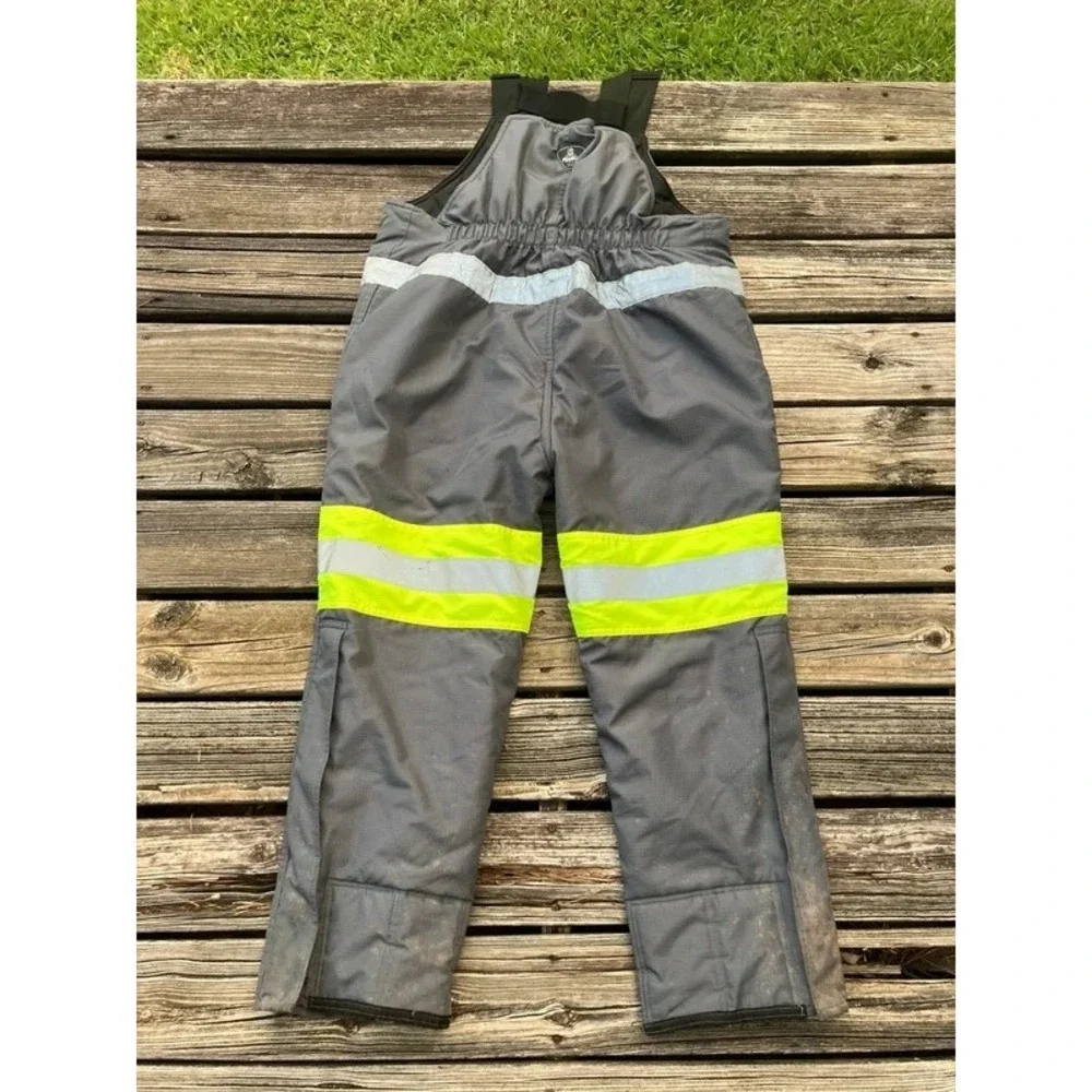 RefrigiWear Bib Overalls Freezer Edge Warm Insulated w Reflective Tape Lg Men's